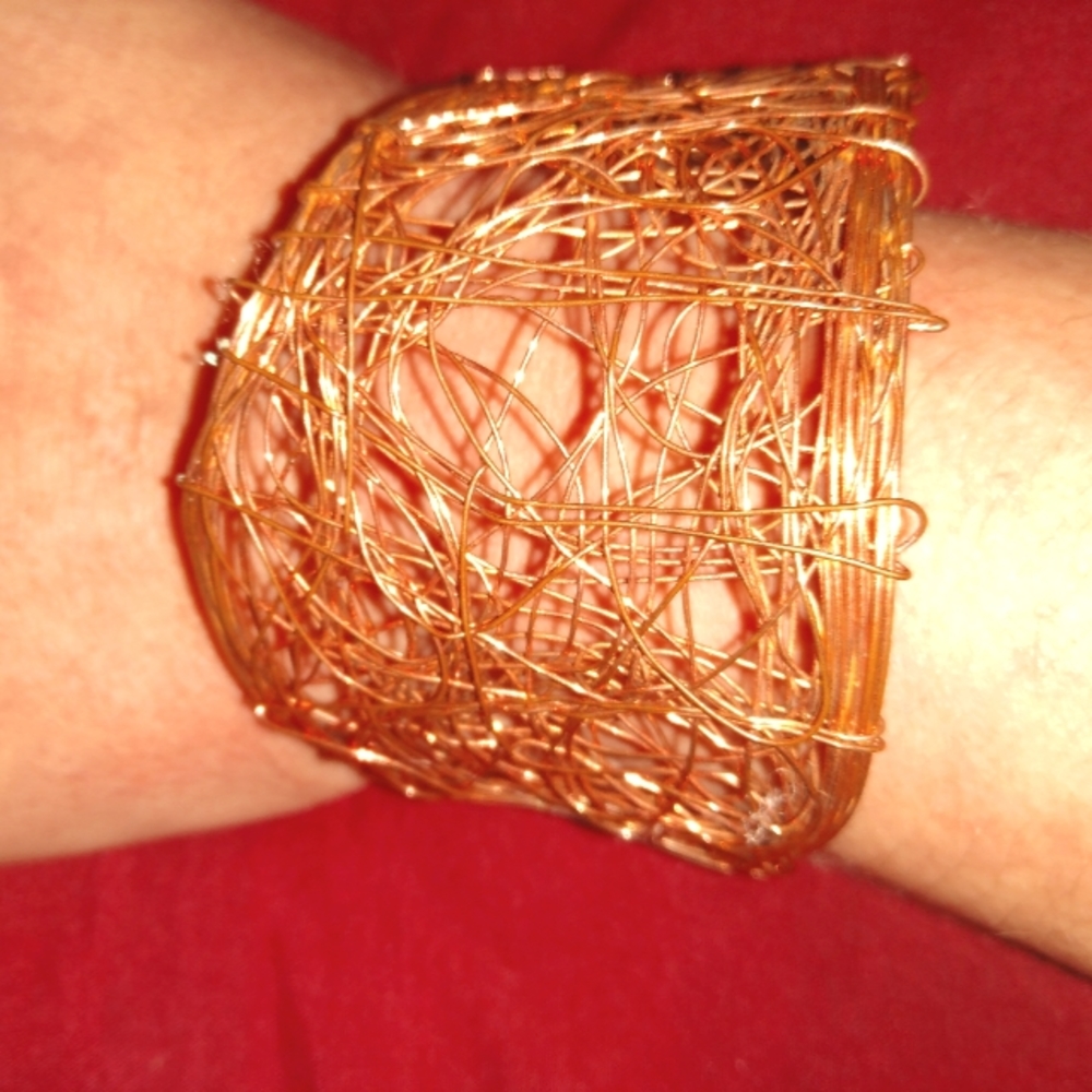 Copper Wire Wrist Cuff NWOT